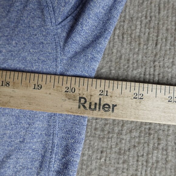 Lululemon Shirt Medium Blue Heather Solid Raglan License to Train - Picture 3 of 7